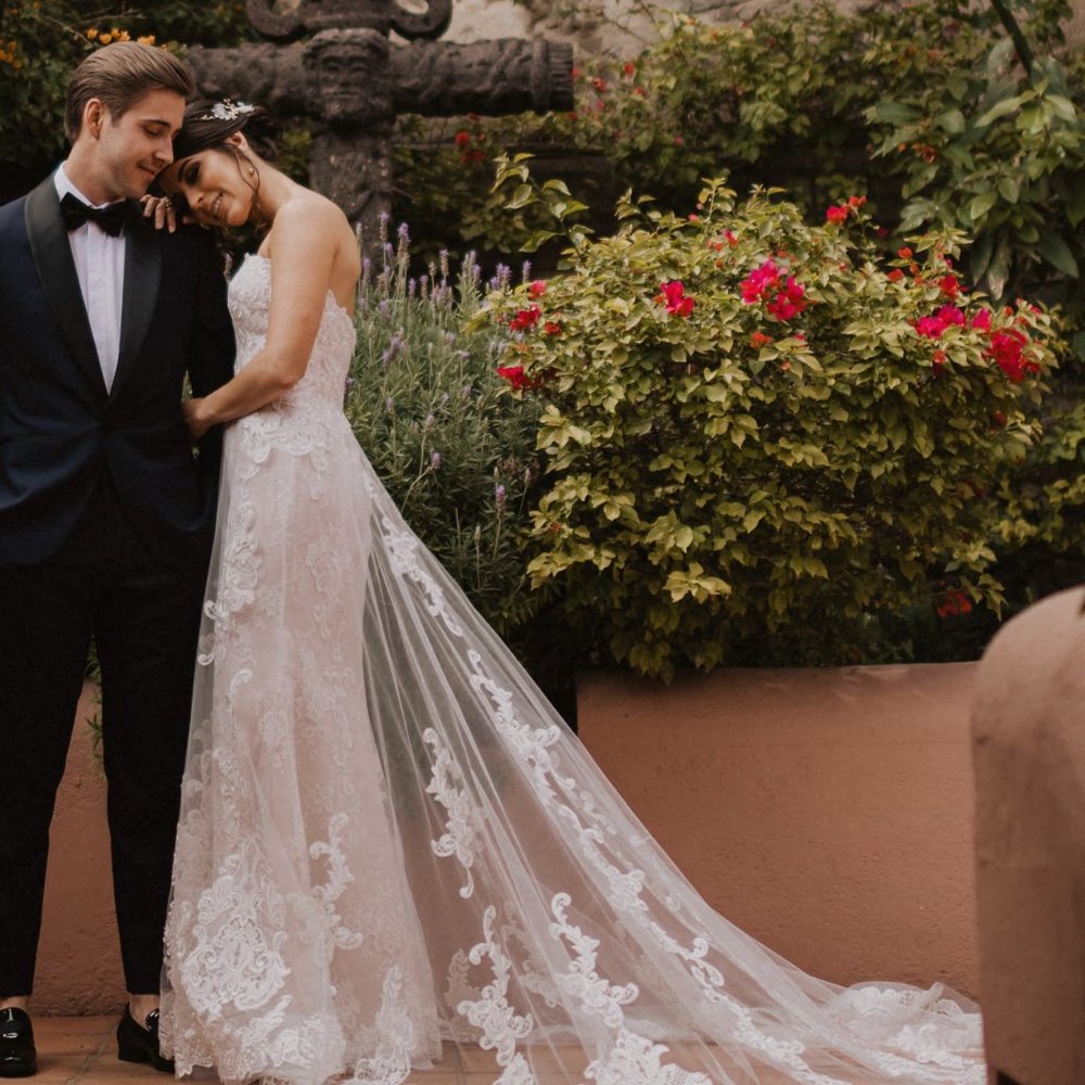 Essenzia Española Nude Lace Wedding Gown